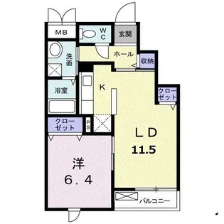 エレヴァート城南【3階】の間取り