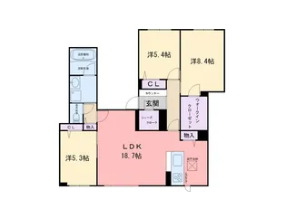 サンルミナスIII【1階】の間取り