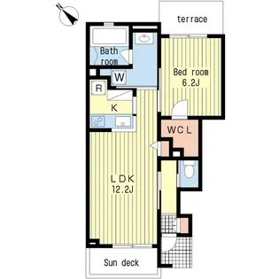 メゾン オール ボワ【1階】の間取り