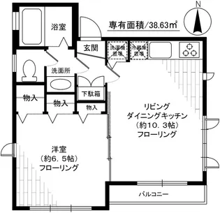 マイセンハイム都立大【2階】の間取り