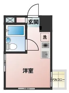 ベルハウス栗原【1階】の間取り