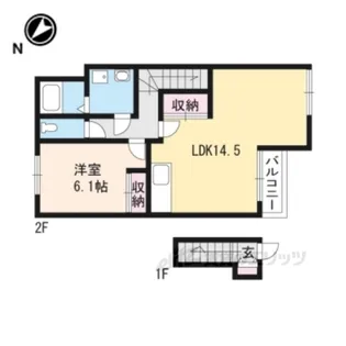 エスポワコート【2階】の間取り