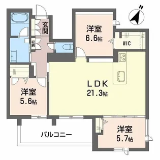 Le・Ecracie【2階】の間取り