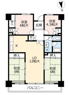 URサンハイツ前田【2階】の間取り