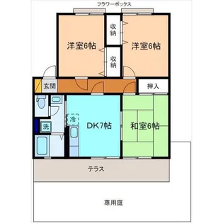サンビレッジ金沢【1階】の間取り