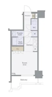 Rising place 南千住【3階】の間取り