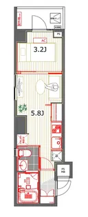 レジデンス西新宿スクエア【6階】の間取り