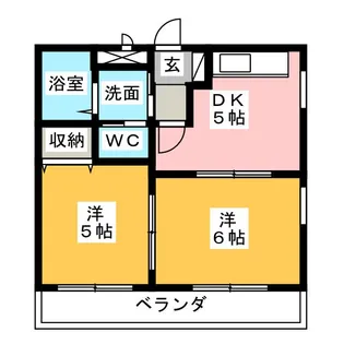 グレイサス朝日【2階】の間取り