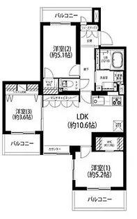 板橋本町パーク・ホームズ【4階】の間取り