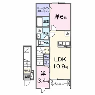 パインアベニューIII C【2階】の間取り