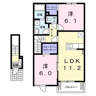 パルパレスA【2階】の間取り