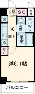 エステムコート神戸元町IIリザーヴ【4階】の間取り
