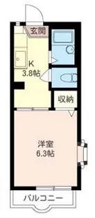 サニーハイツ小田【2階】の間取り