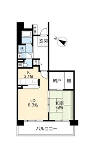 URルネシティ脇浜町【4階】の間取り