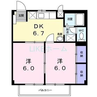 ラングウッドA【1階】の間取り