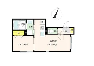 Hana House 小岩【3階】の間取り