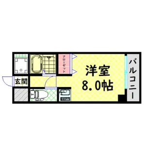 コンフィデンス北堀江【6階】の間取り