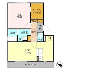 スカイパレットAB【2階】の間取り