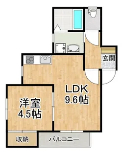 クレア北野田【1階】の間取り