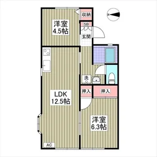 セジュール習志野【2階】の間取り