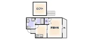 オズレジデンス天王寺WEST【7階】の間取り