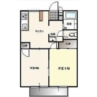 ハイツプレスト【2階】の間取り