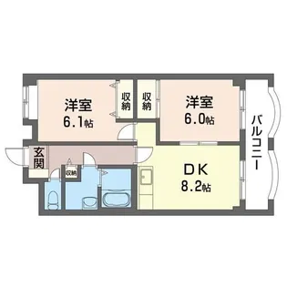 アレッタ武蔵中原【3階】の間取り