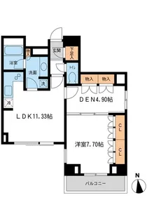 レジデンス白金コローレ【3階】の間取り