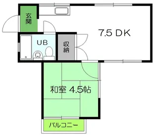 ハイツヤマサキ【2階】の間取り