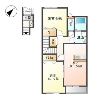 ボナ・フォルトゥーナ【2階】の間取り