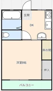 山口県宇部市東梶返1【アパート】の間取り