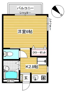 クレッシェンド目黒【1階】の間取り