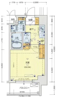 セオリー難波パレ【4階】の間取り