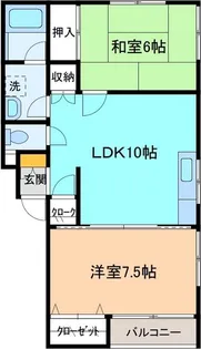 エミネンスシミズ【1階】の間取り