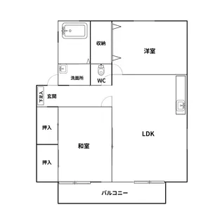 パークヒルイガワD棟【2階】の間取り