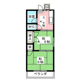 コーポおかもと【2階】の間取り