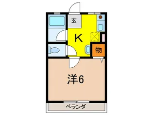 ハイツ岩城【1階】の間取り