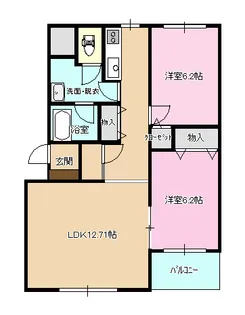 茨城県牛久市栄町6【マンション】の間取り