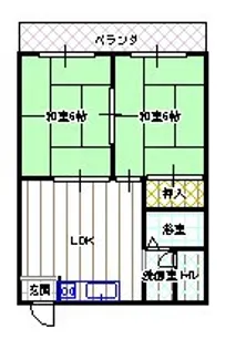 新香里ライオンマンション【1階】の間取り