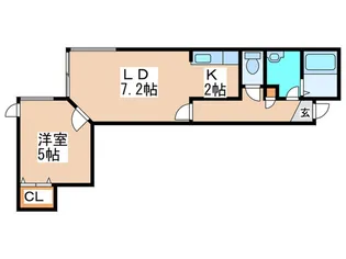 グッドライト月寒東【1階】の間取り