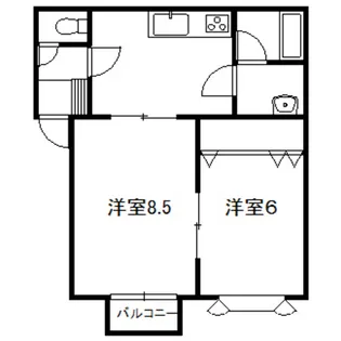 サファイスアベニュー1【2階】の間取り