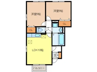 ボヌール・ロン・トワ B棟【1階】の間取り