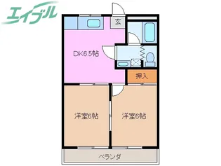 サン高茶屋ハイツ【2階】の間取り