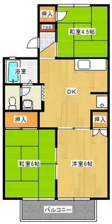 セジュール芦原 A棟【2階】の間取り