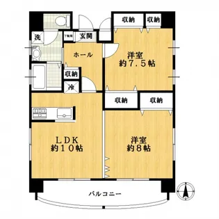 ル・サンパティーク【6階】の間取り