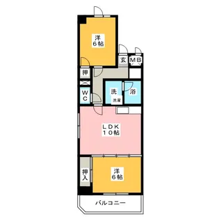 サングランメール【3階】の間取り