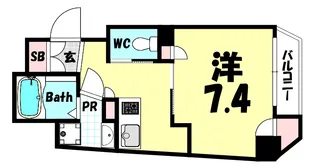 ERCity’s三宮EAST【2階】の間取り