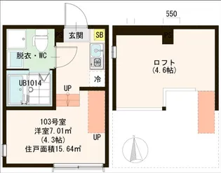 ハーモニーテラス青井IX【1階】の間取り