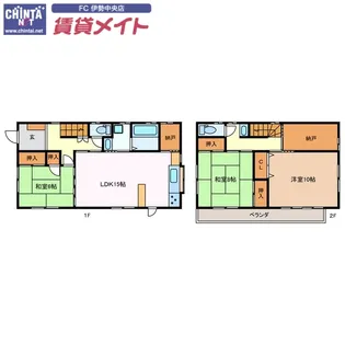 三重県伊勢市黒瀬町【一戸建】の間取り