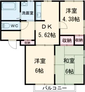カサヴェールB棟【1階】の間取り